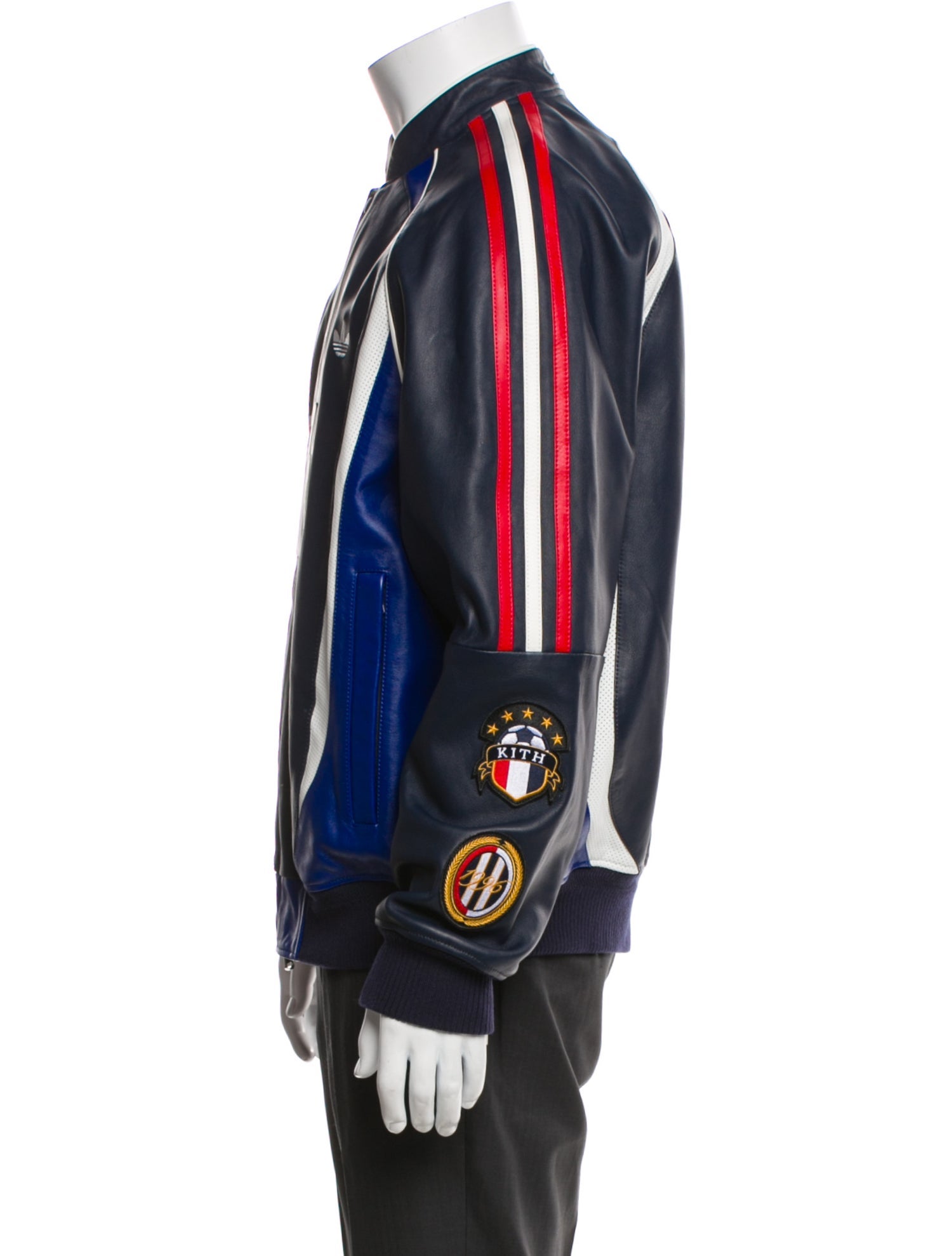 KITH x Adidas Leather Graphic Print Bomber Jacket