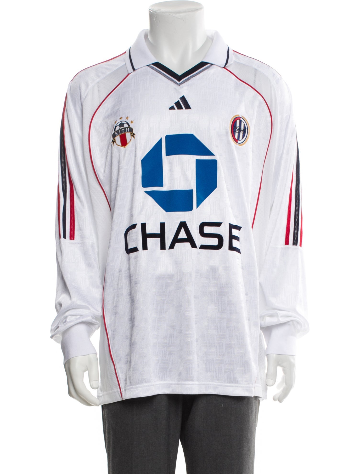 KITH x Adidas Graphic Print V-Neck Henley