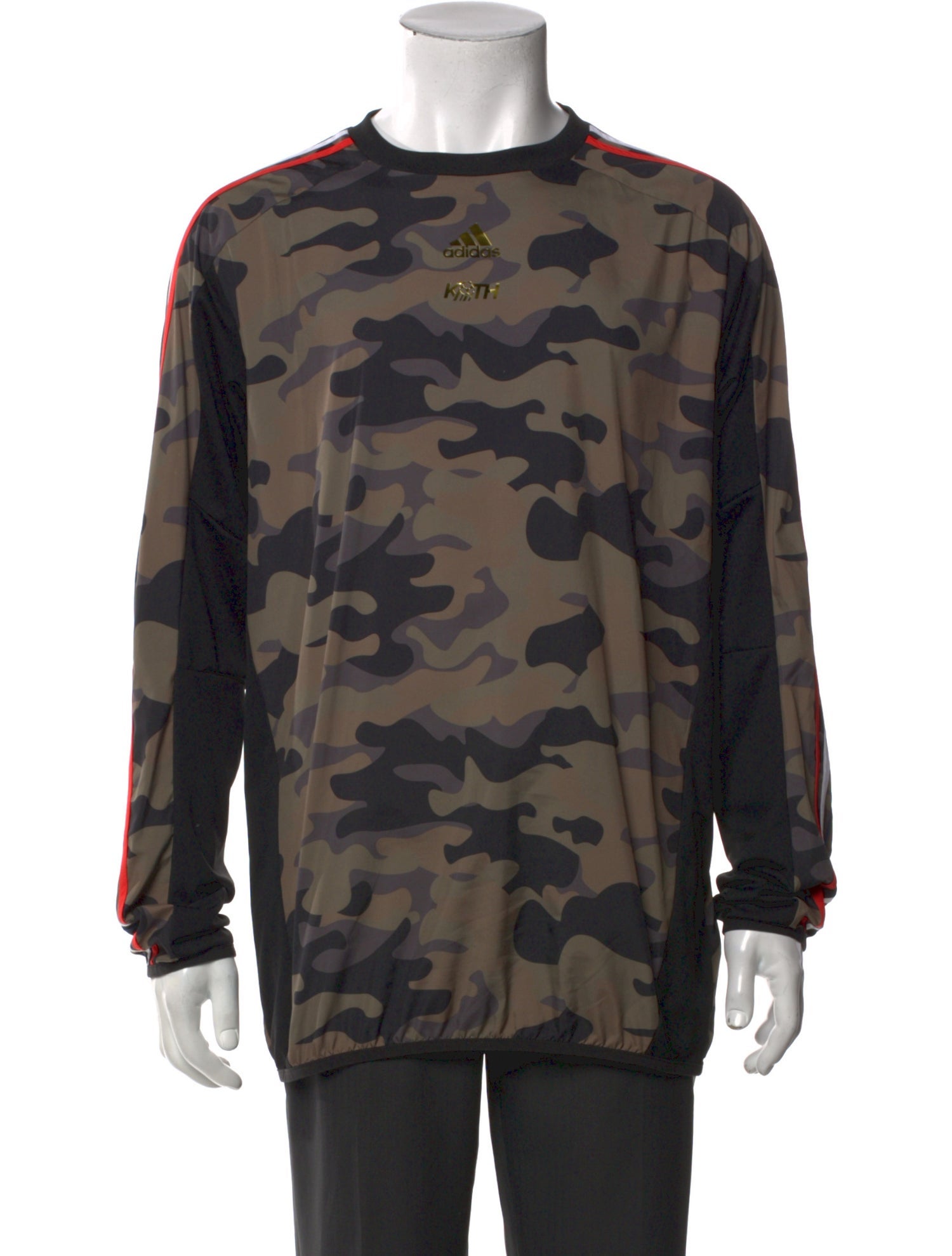 KITH x Adidas Camouflage Print Crew Neck Henley