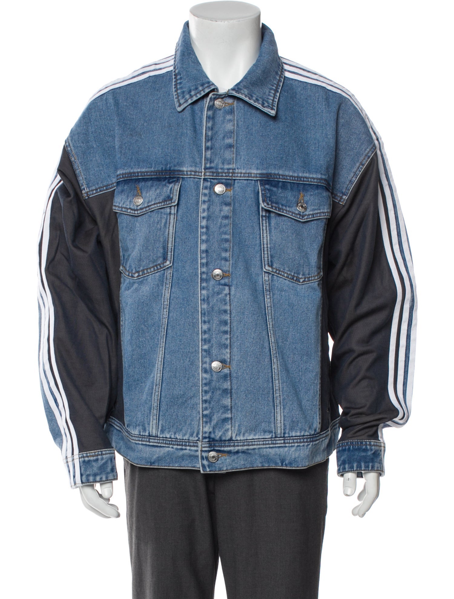 KITH x Adidas Striped Denim Jacket