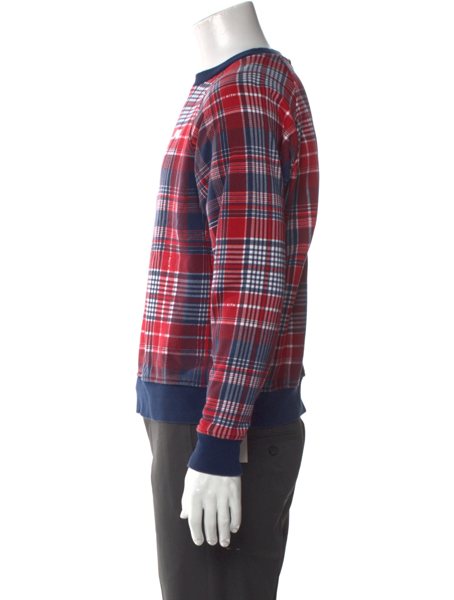 KITH x Adidas Plaid Print Crew Neck Pullover