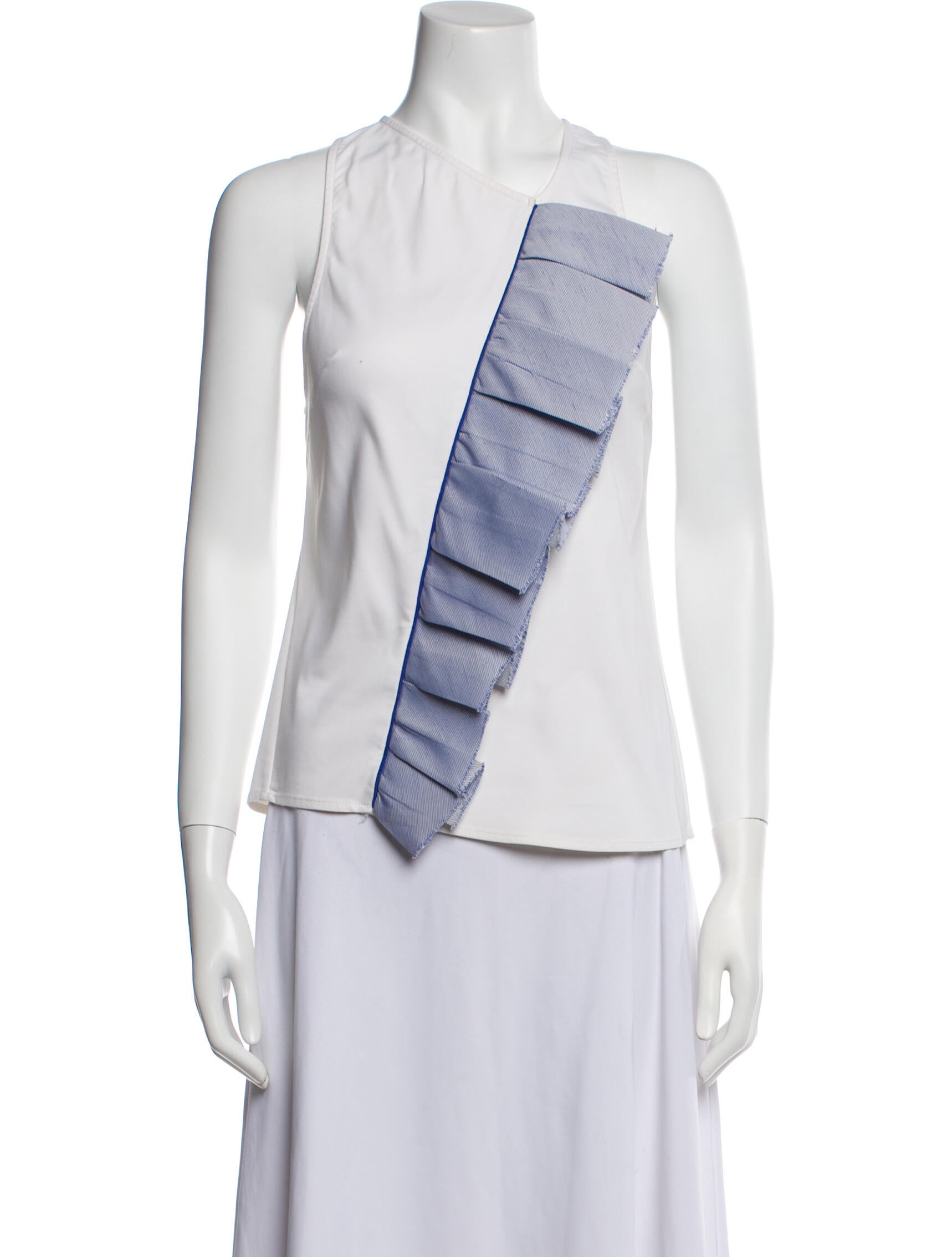 Katharine Kidd Striped One-Shoulder Top