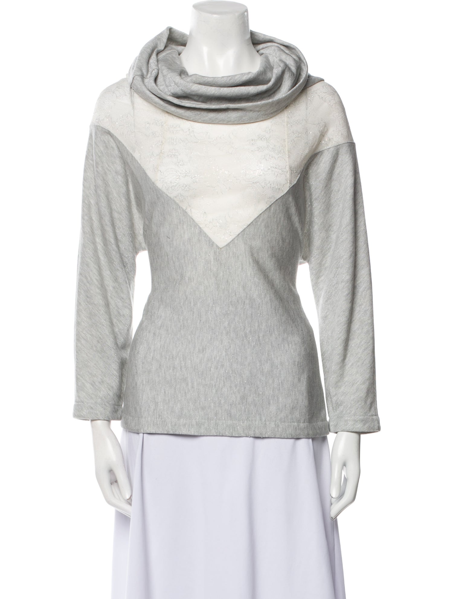 Katharine Kidd Cowl Neck Three-Quarter Sleeve Sweatshirt