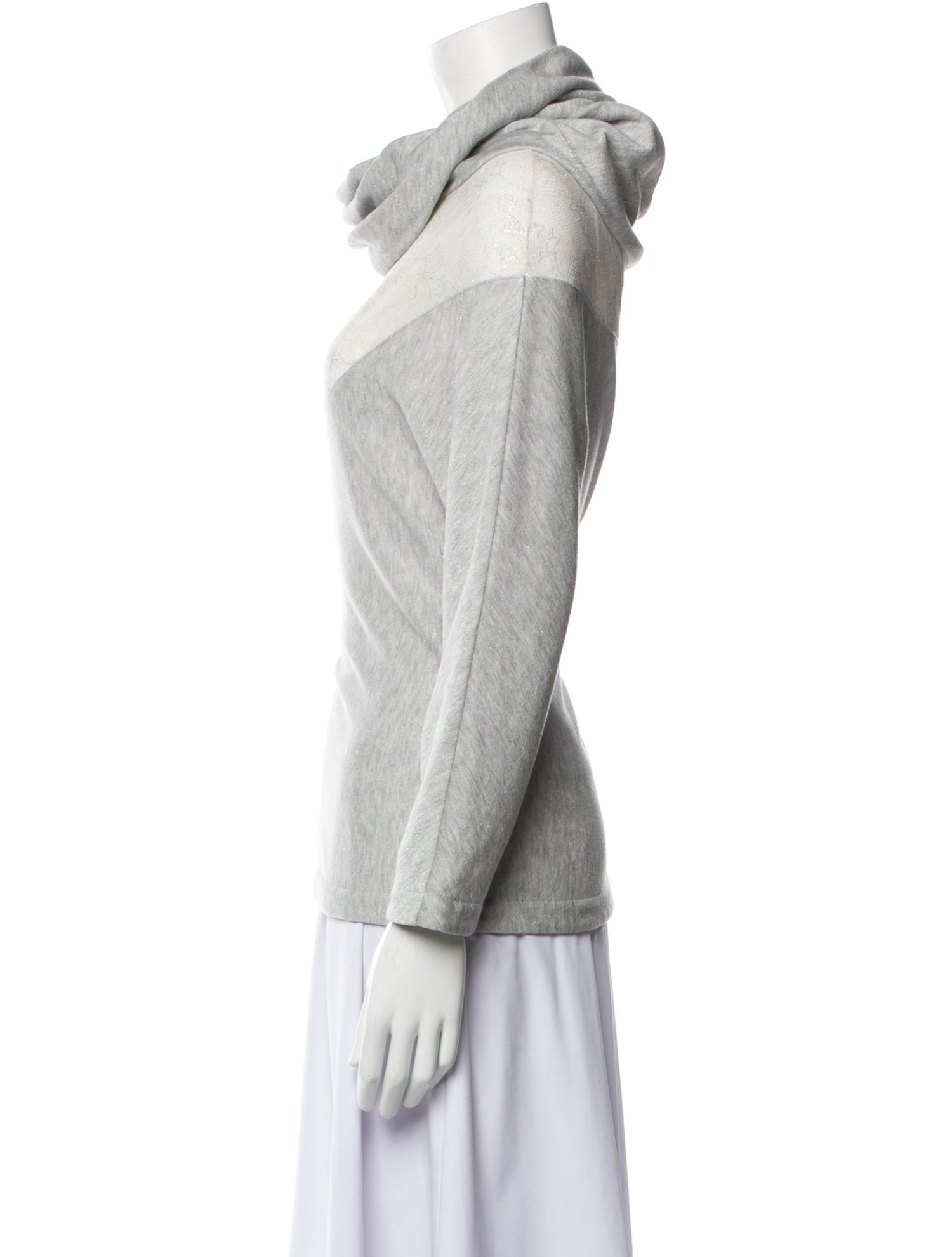 Katharine Kidd Cowl Neck Three-Quarter Sleeve Sweatshirt