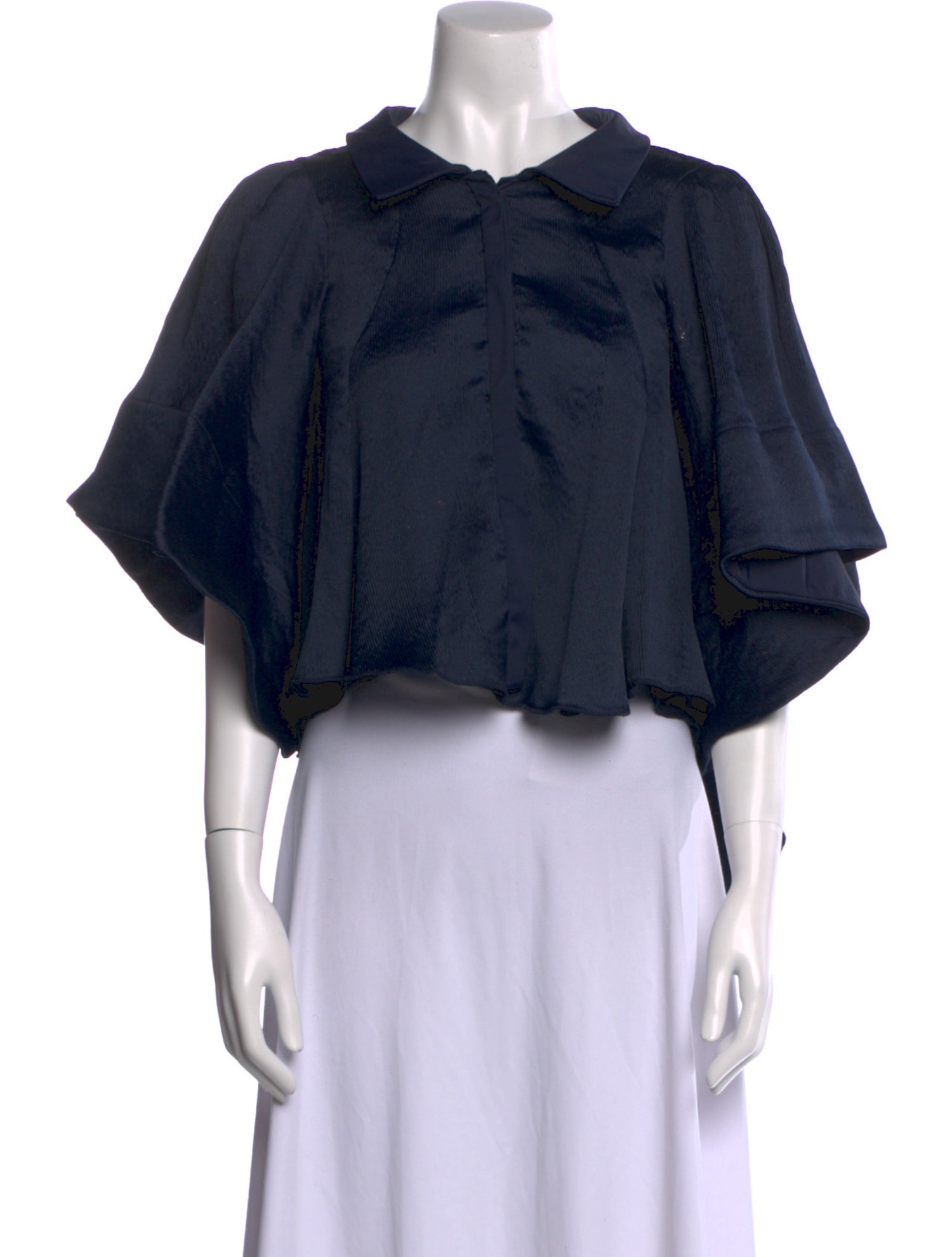 Katharine Kidd Three-Quarter Sleeve Crop Top