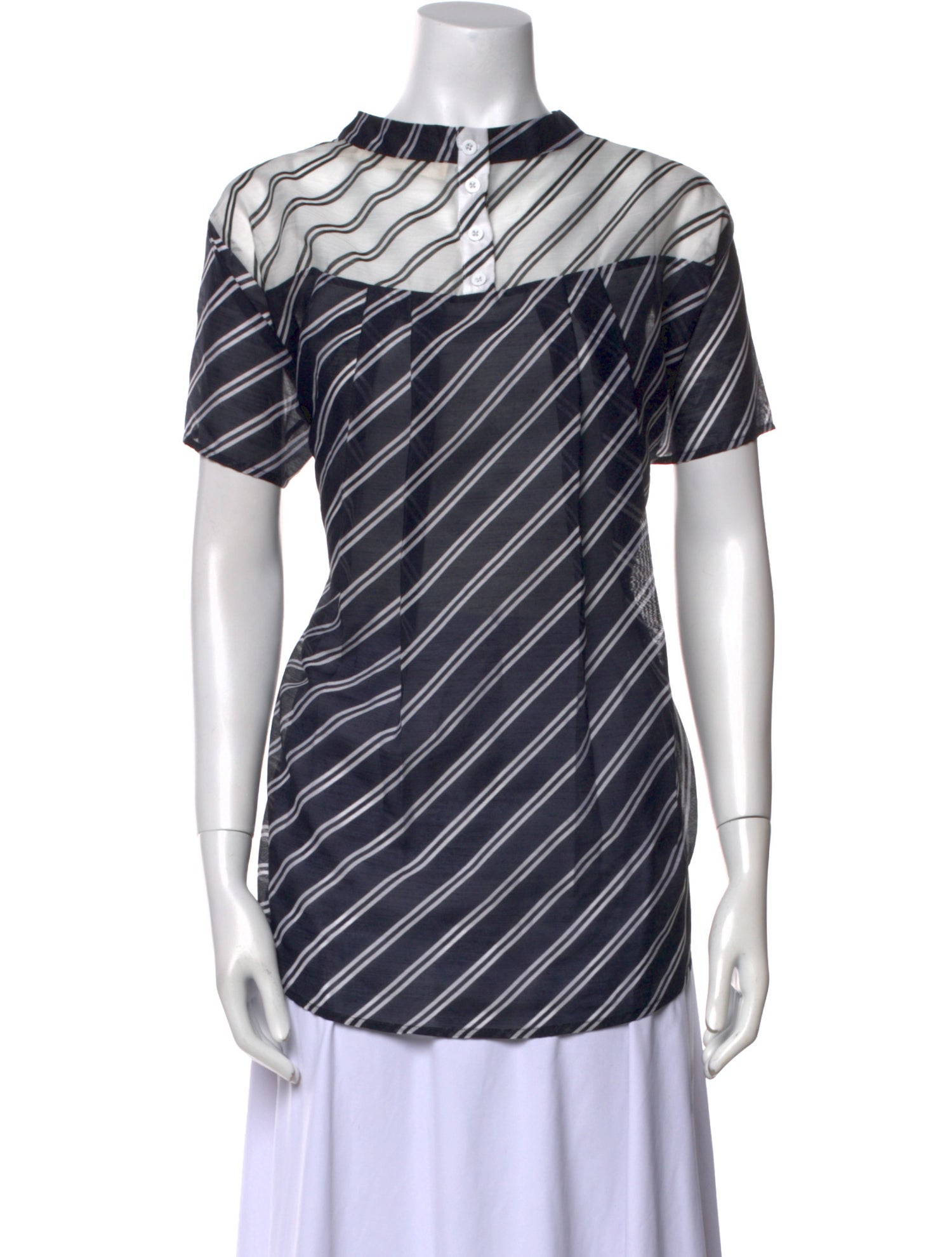 Katharine Kidd Striped Cowl Neck Top