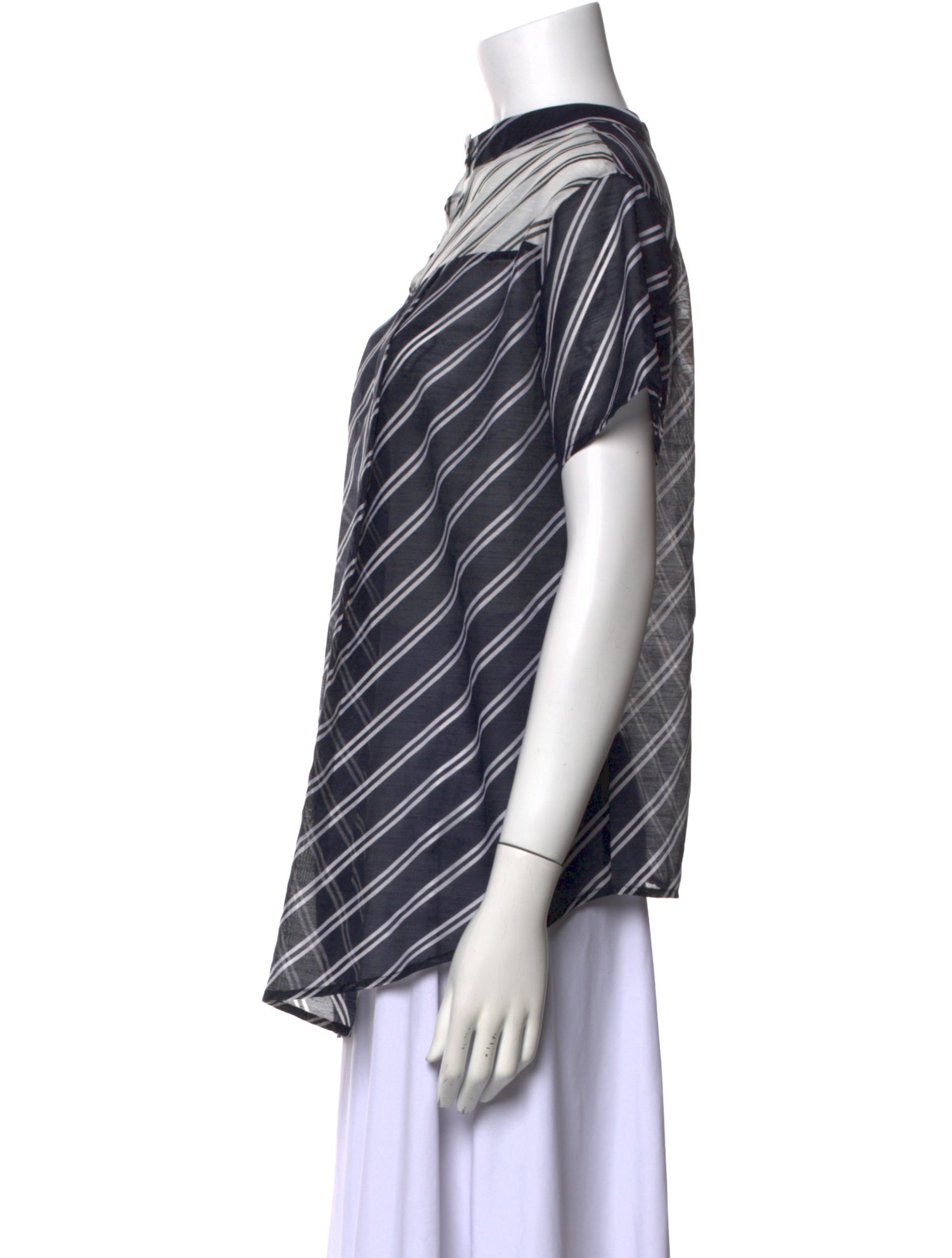 Katharine Kidd Striped Cowl Neck Top