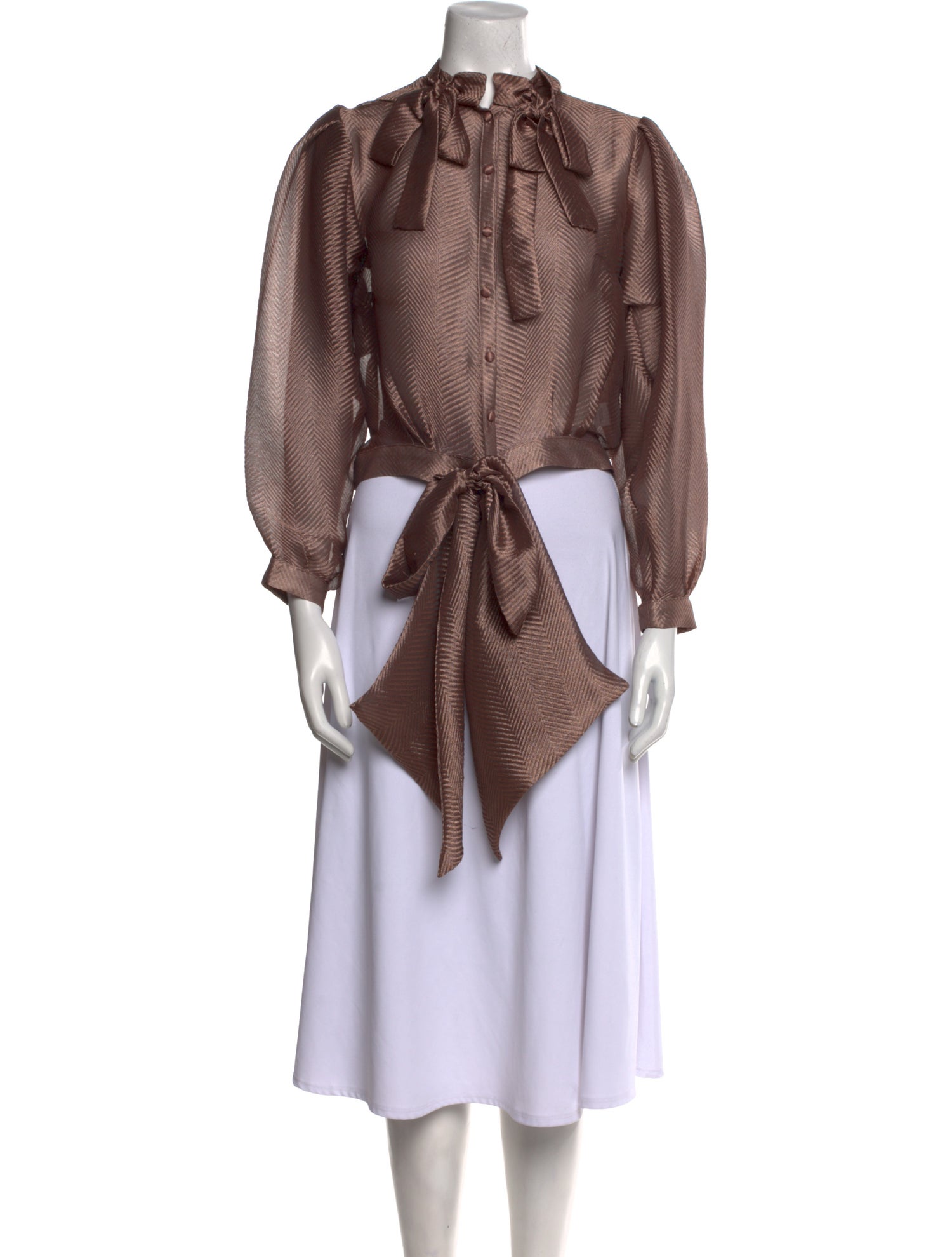 Katharine Kidd Silk Mock Neck Tunic