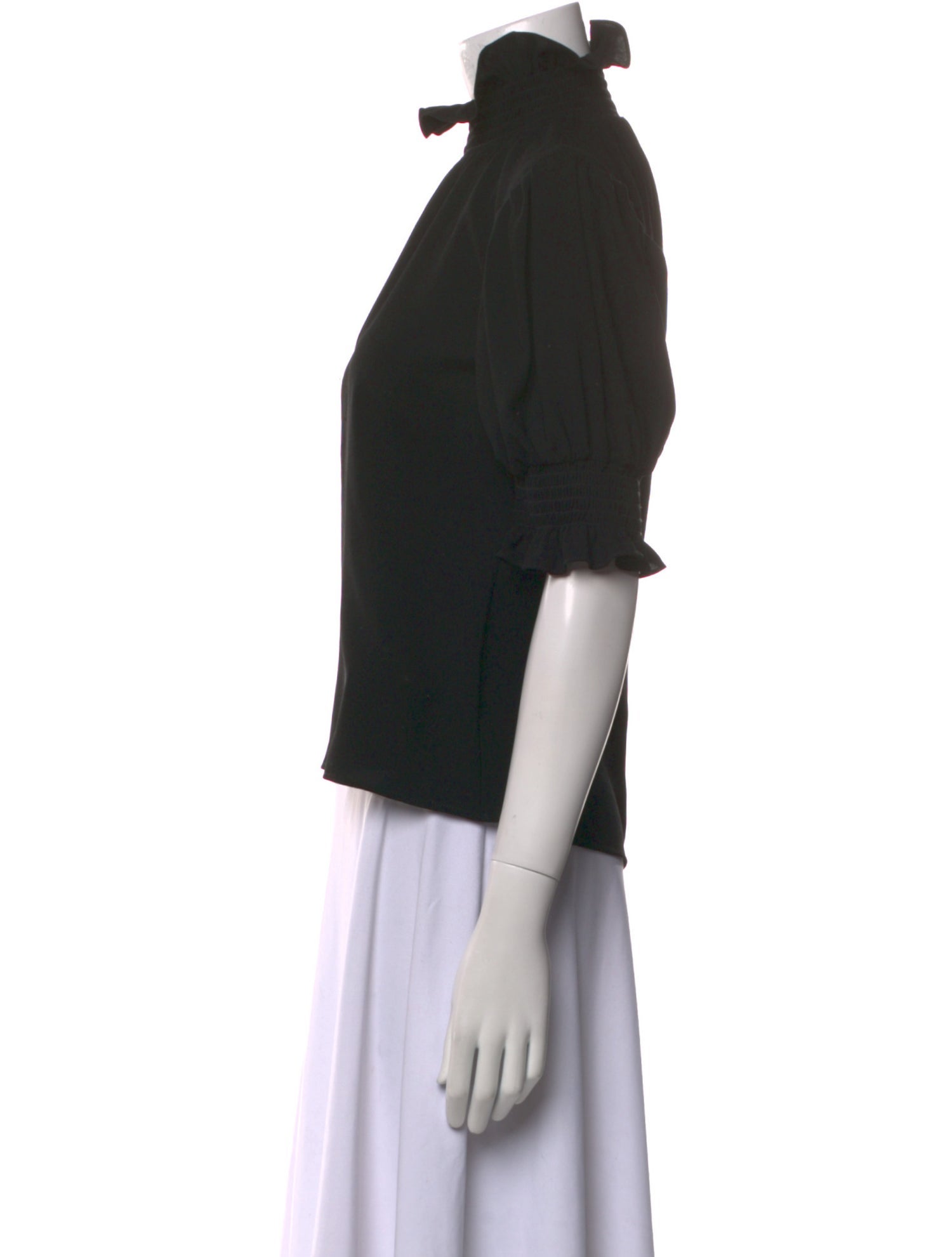 Katharine Kidd Mock Neck Short Sleeve Blouse