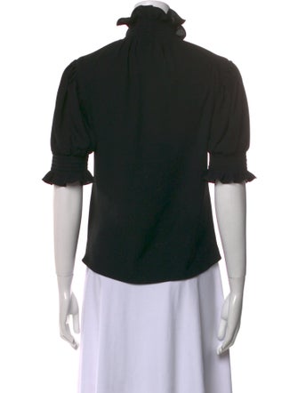 Katharine Kidd Mock Neck Short Sleeve Blouse