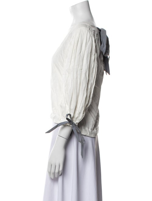 Katharine Kidd Linen V-Neck Crop Top