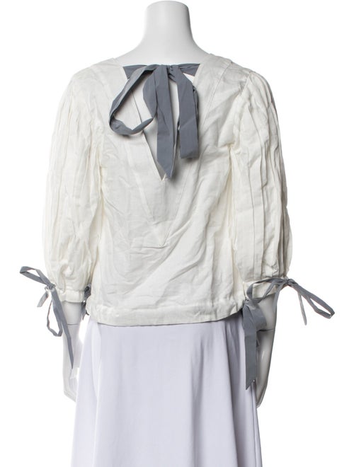 Katharine Kidd Linen V-Neck Crop Top