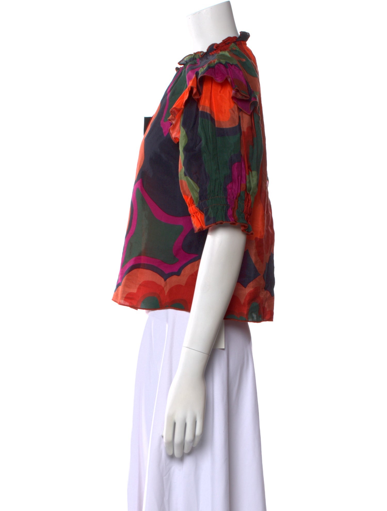 Katharine Kidd Silk Floral Print Blouse