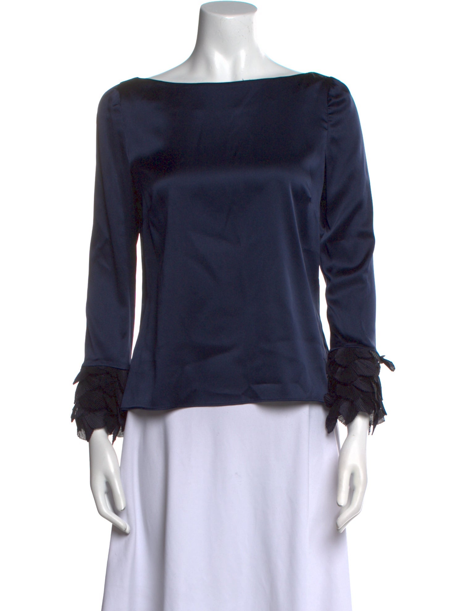 Katharine Kidd Silk Bateau Neckline Blouse