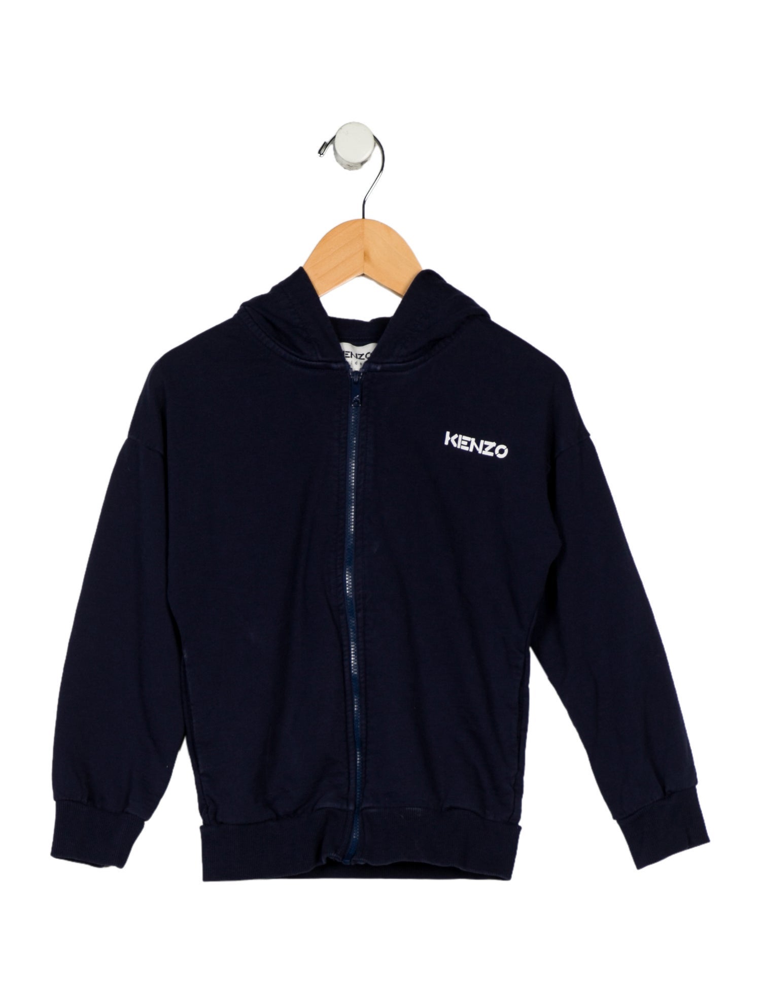 Kenzo Kids Logo Print Zip Up Sweatshirt