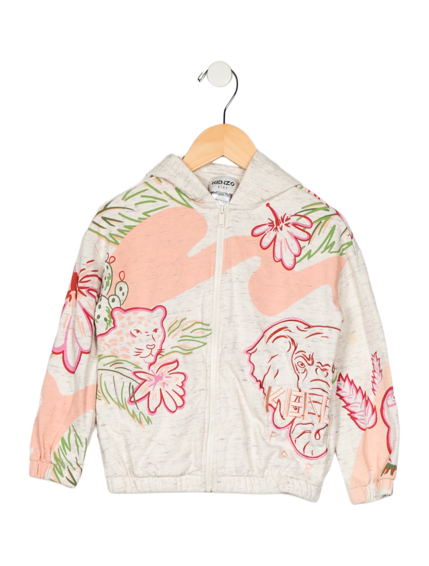 Kenzo Kids Toddler Girls' Jungle Print Hoodie