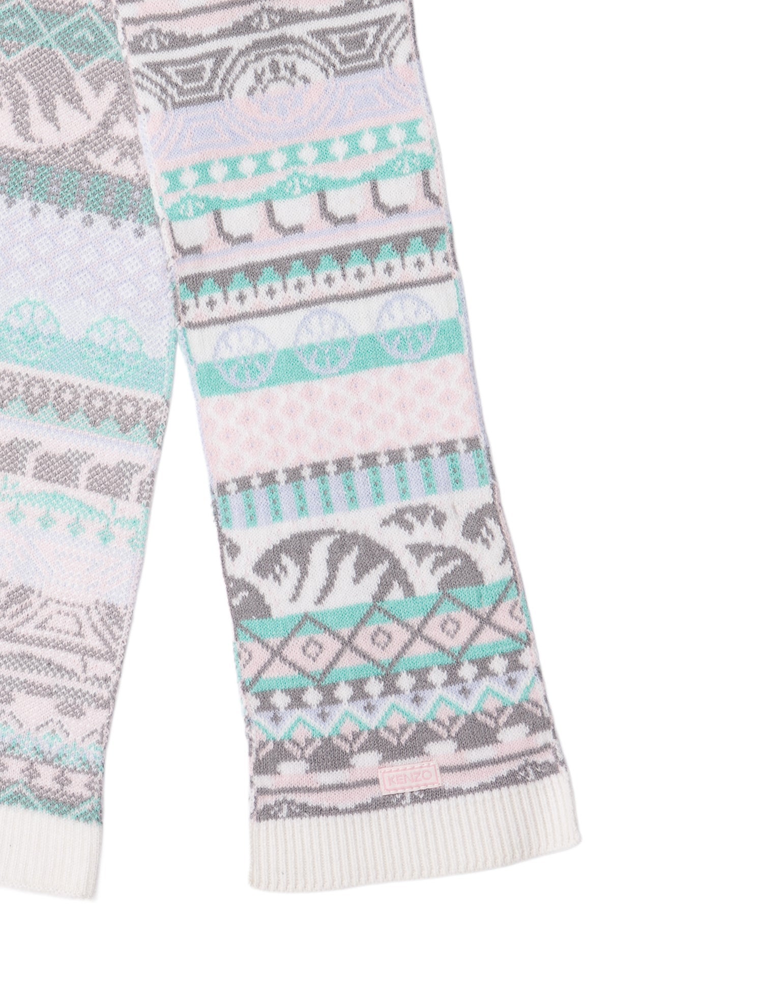 Kenzo Kids Girls Vintage Knit Pattern Scarf