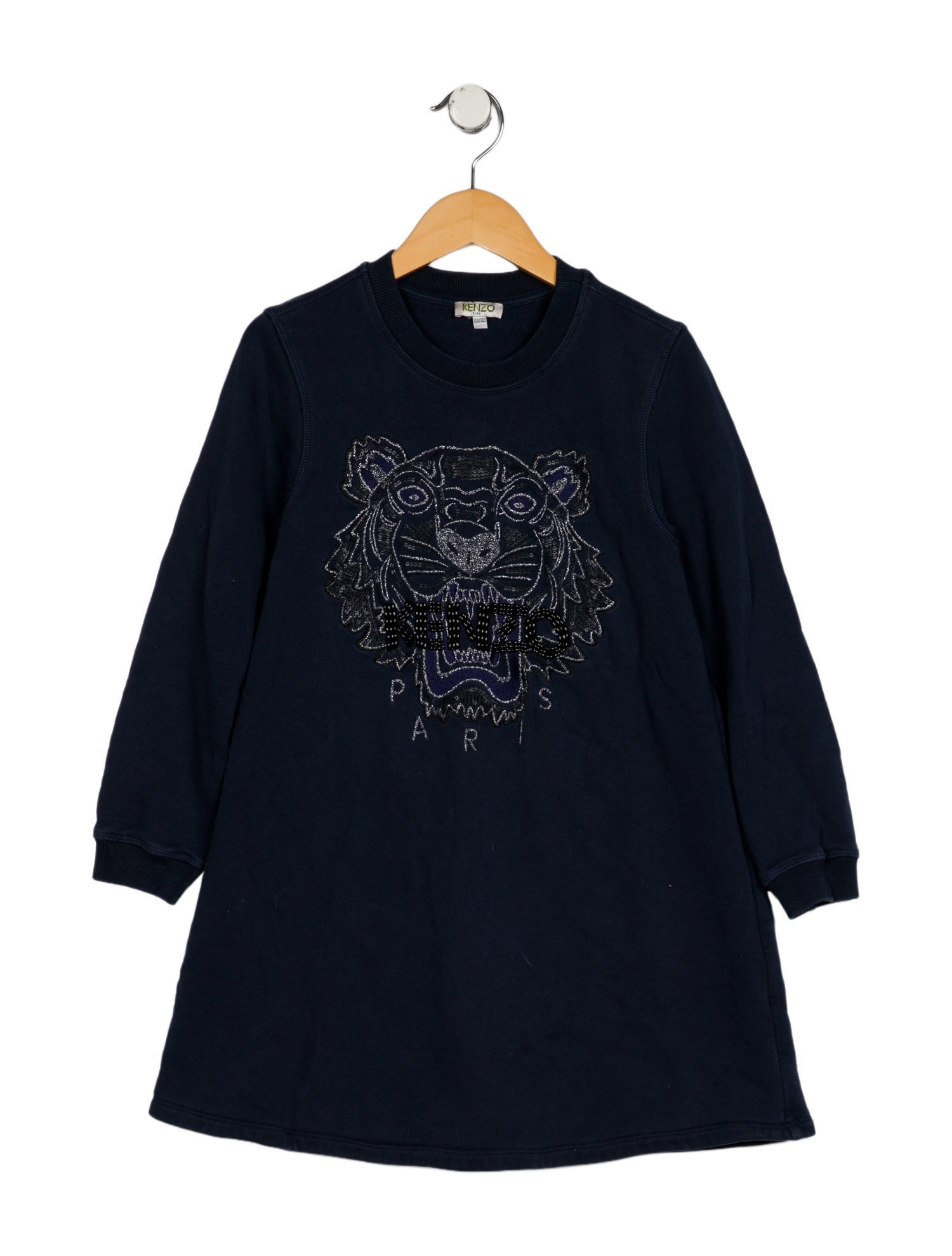 Kenzo Kids Girls' Embroidered Long Sleeve Dress