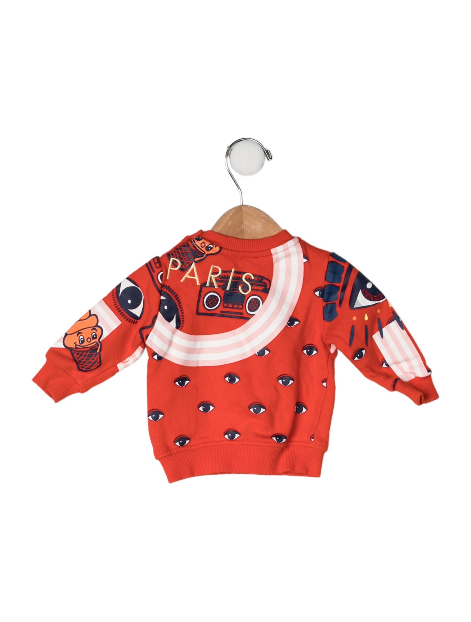 Kenzo Kids Cotton Embroidered Accent Sweatshrit