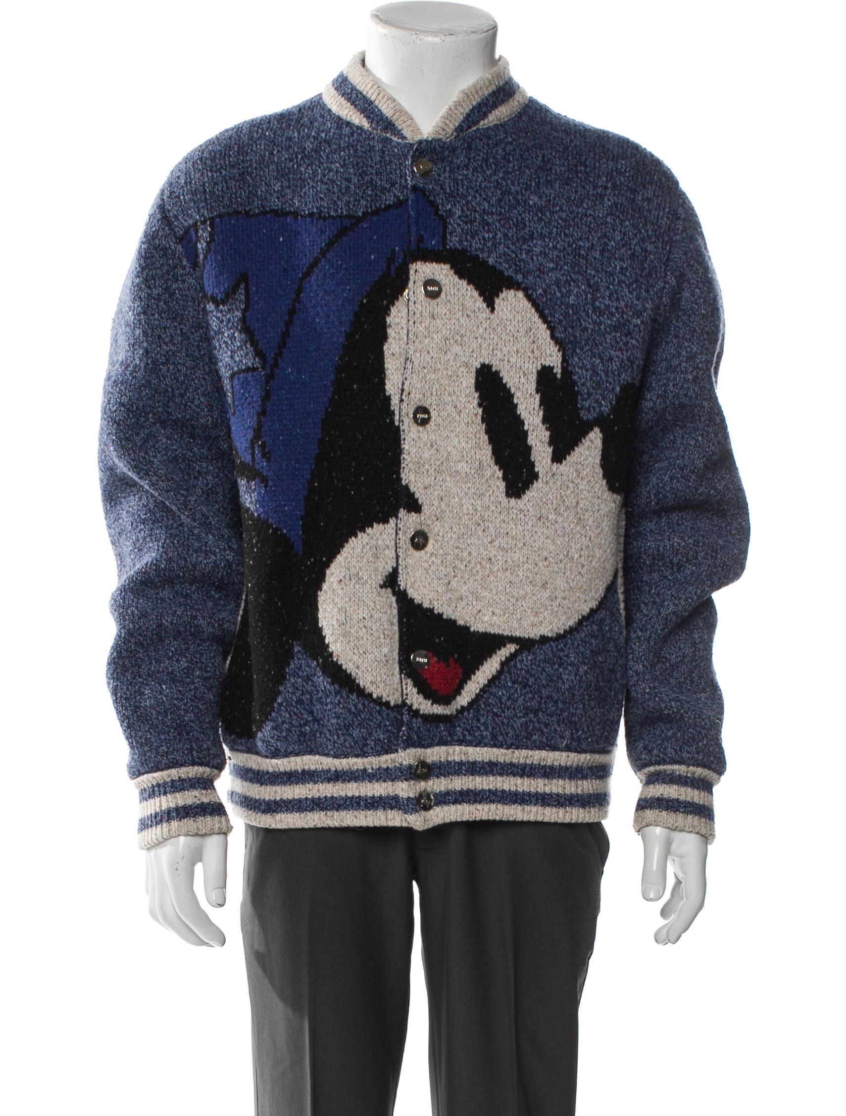 KITH x Disney Lambswool Graphic Print Denim Jacket