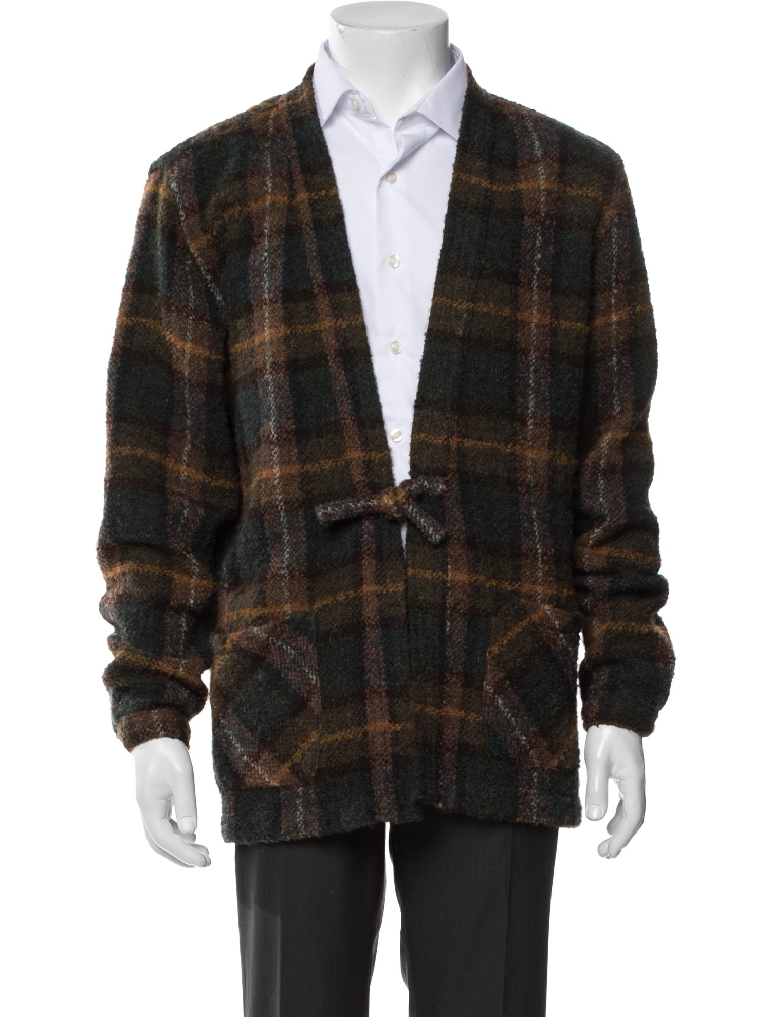 A Kind of Guise Plaid Print V-Neck Cardigan