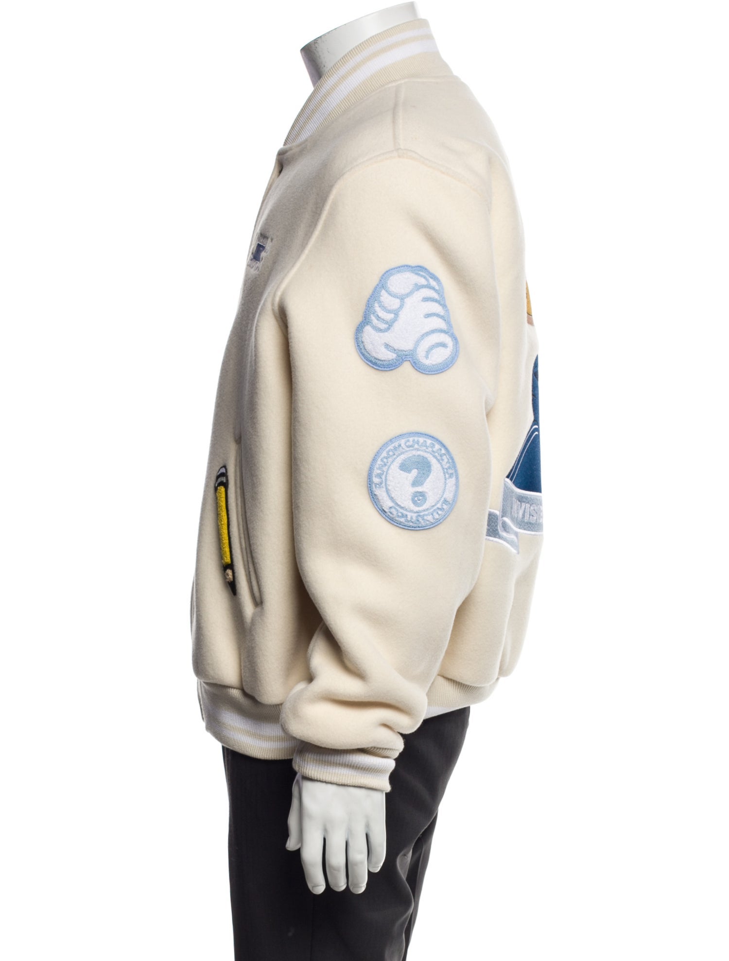 Kith x Invisible Friends Virgin Wool Graphic Print Varsity Jacket