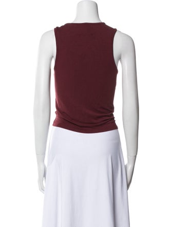 MIMCHIK Crew Neck Sleeveless Crop Top