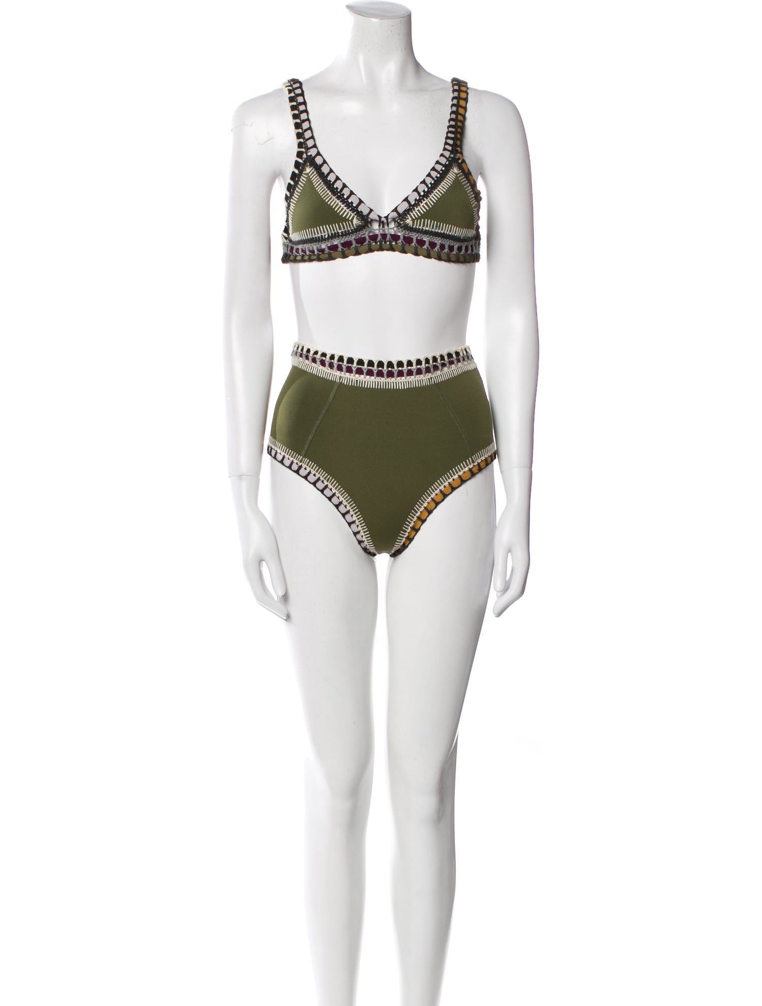 Kiini Embroidered Accent Bikini w/ Tags