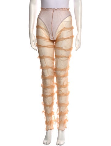 Kim Shui Pants Lace Pattern Straight Leg S