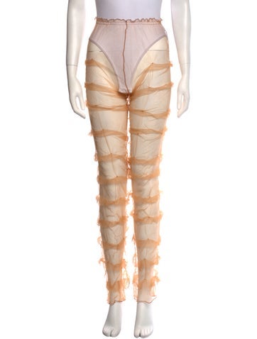 Kim Shui Pants Lace Pattern Straight Leg S