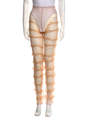 Kim Shui Pants Lace Pattern Straight Leg L