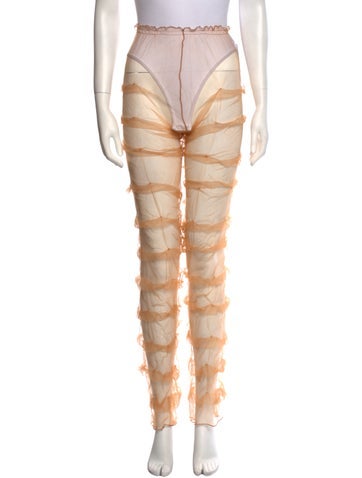 Kim Shui Pants Lace Pattern Straight Leg S