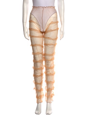 Kim Shui Pants Lace Pattern Straight Leg M