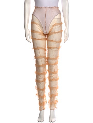 Kim Shui Pants Lace Pattern Straight Leg M