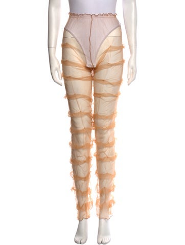 Kim Shui Pants Lace Pattern Skinny Leg XS