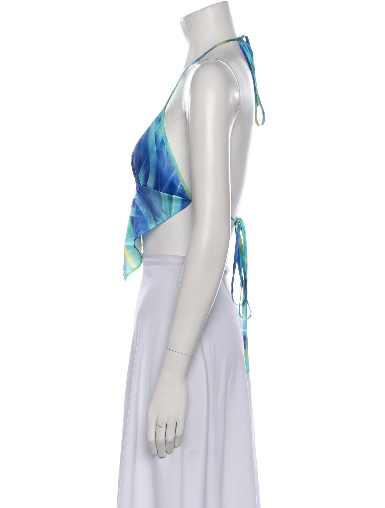 Kim Shui Silk Printed Crop Top