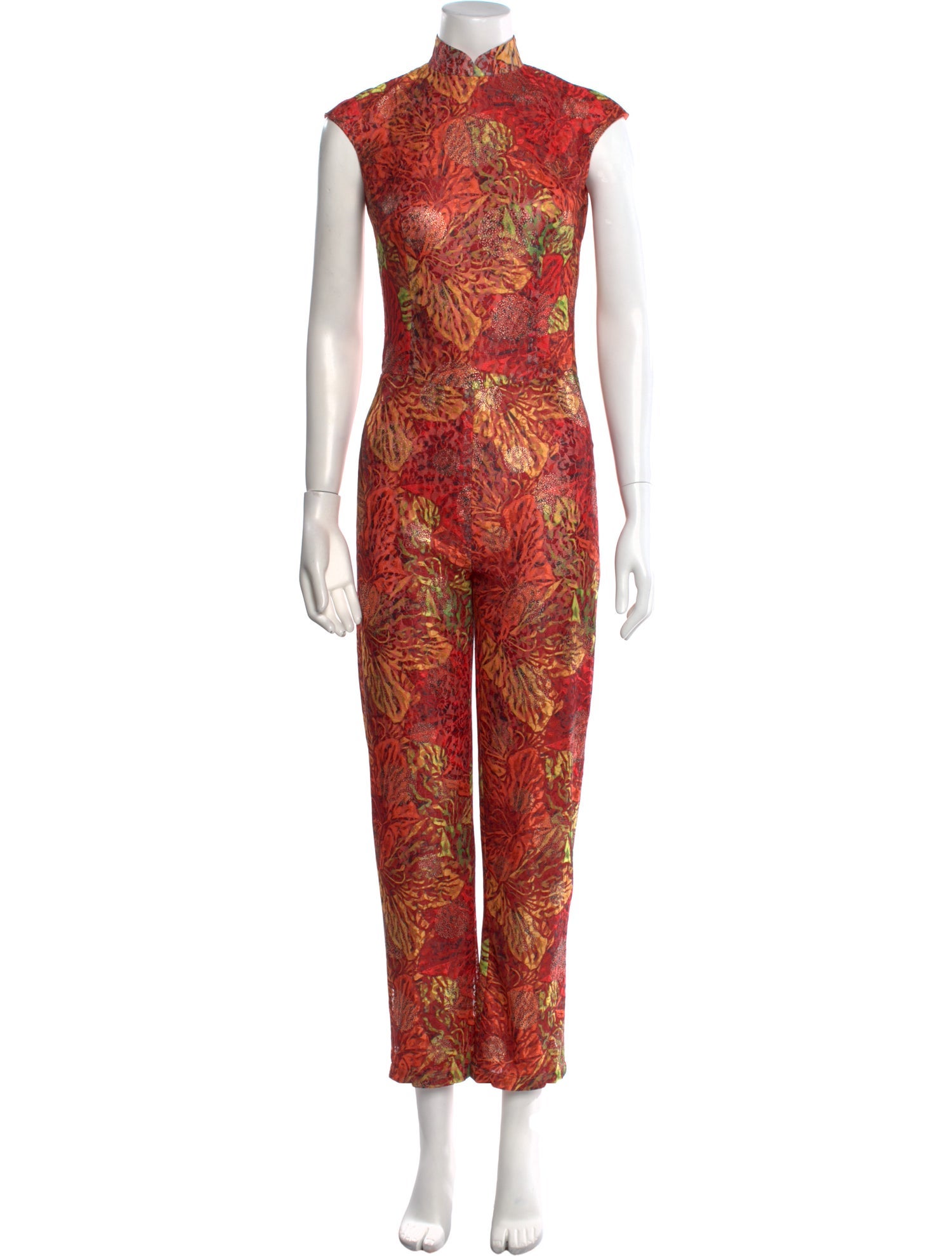 Kim Shui Printed Mock Neck Jumpsuit