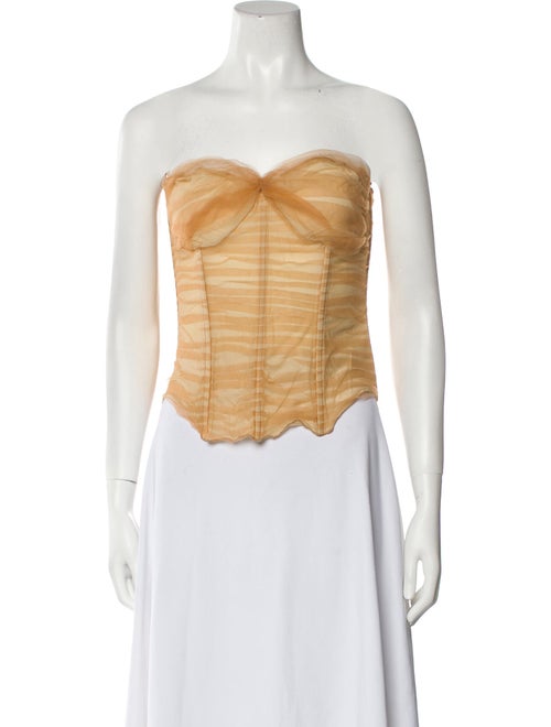 Kim Shui Silk Animal Print Crop Top