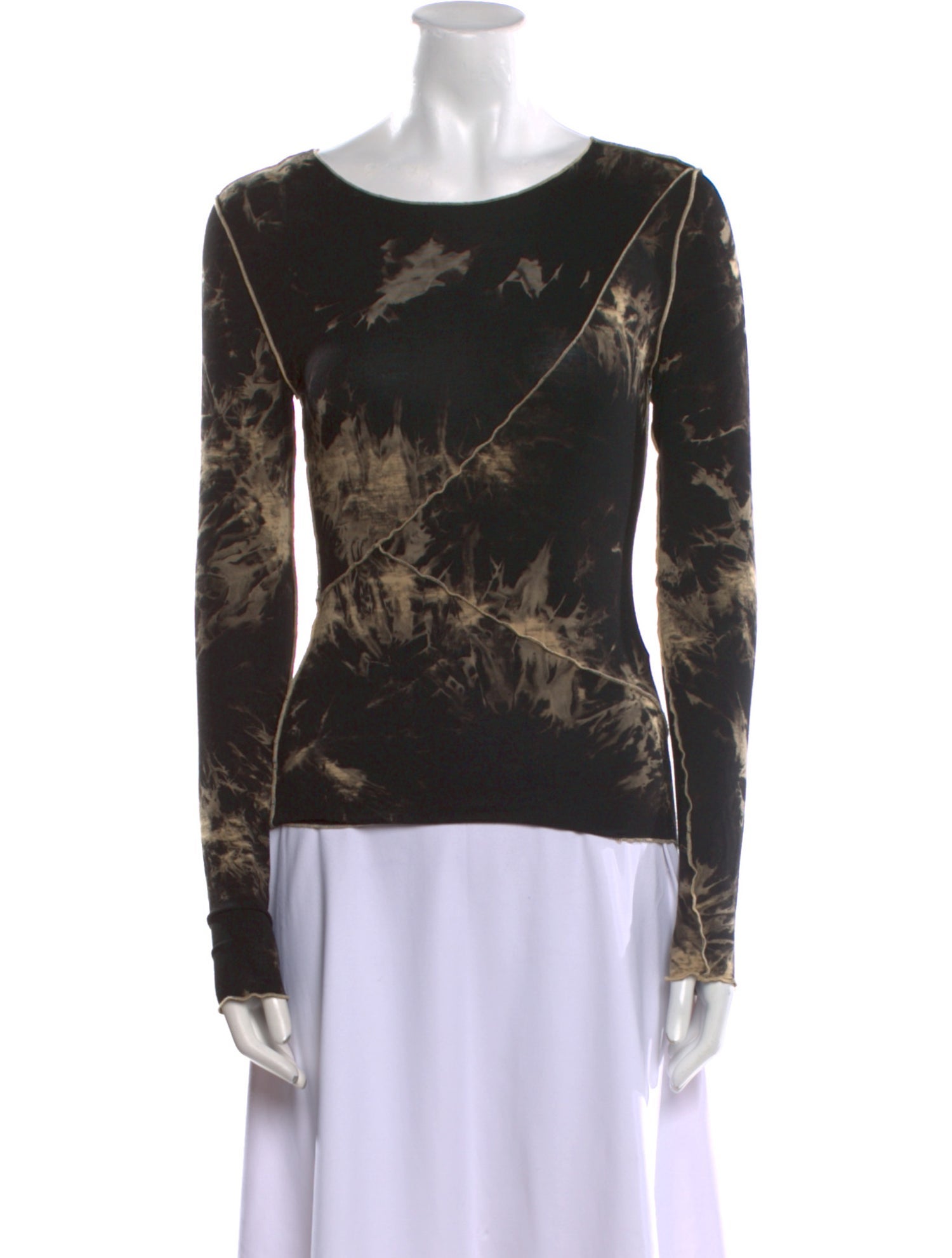 Kim Shui Printed Scoop Neck Sweatshirt