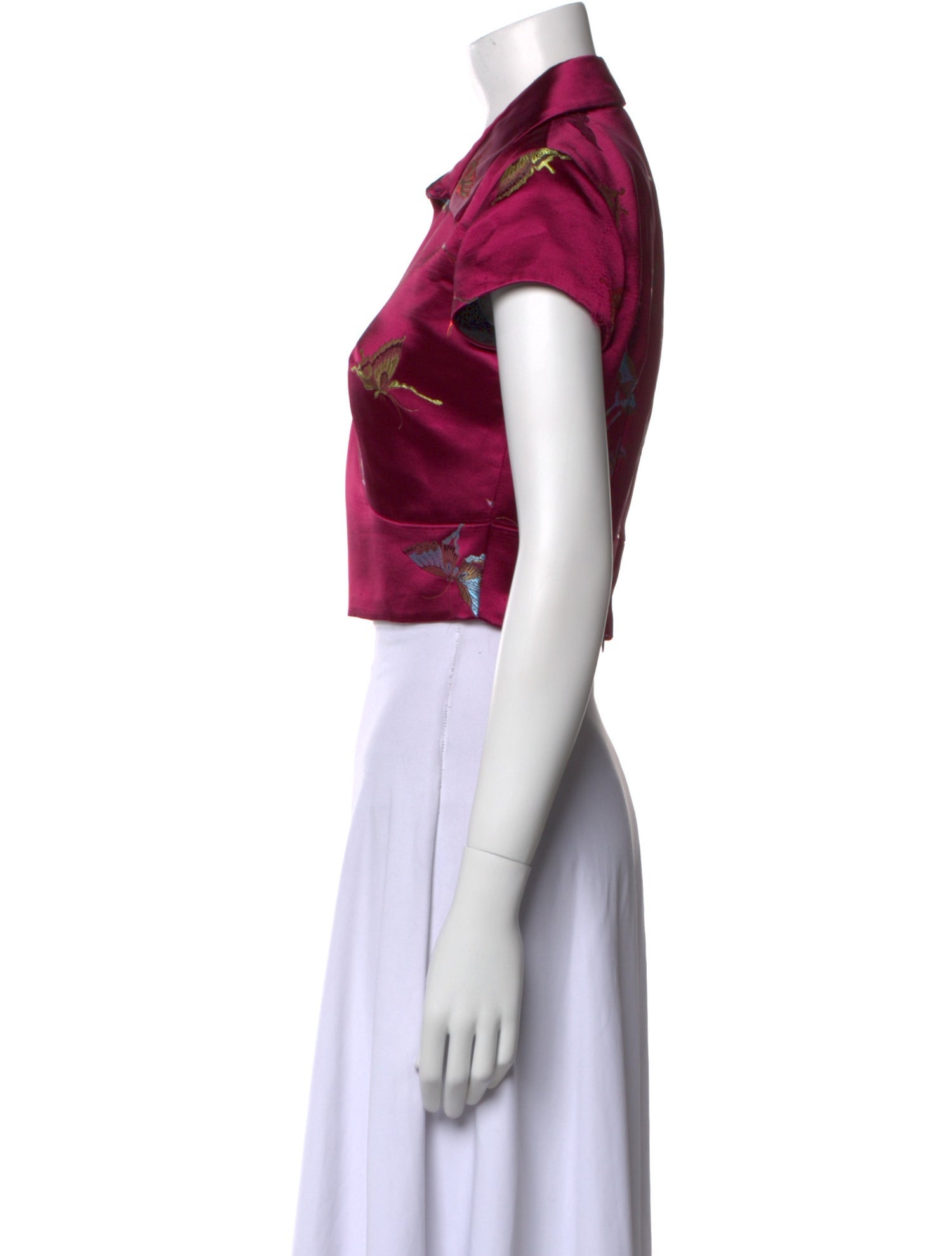 Kim Shui Butterfly Crop Top Printed Crop Top