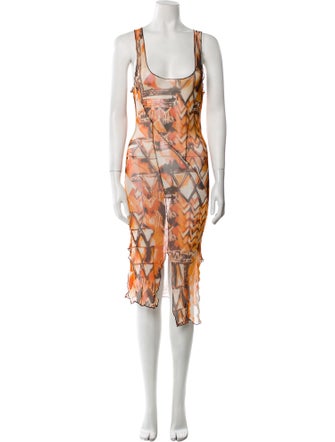 Kim Shui Printed Knee-Length Dress