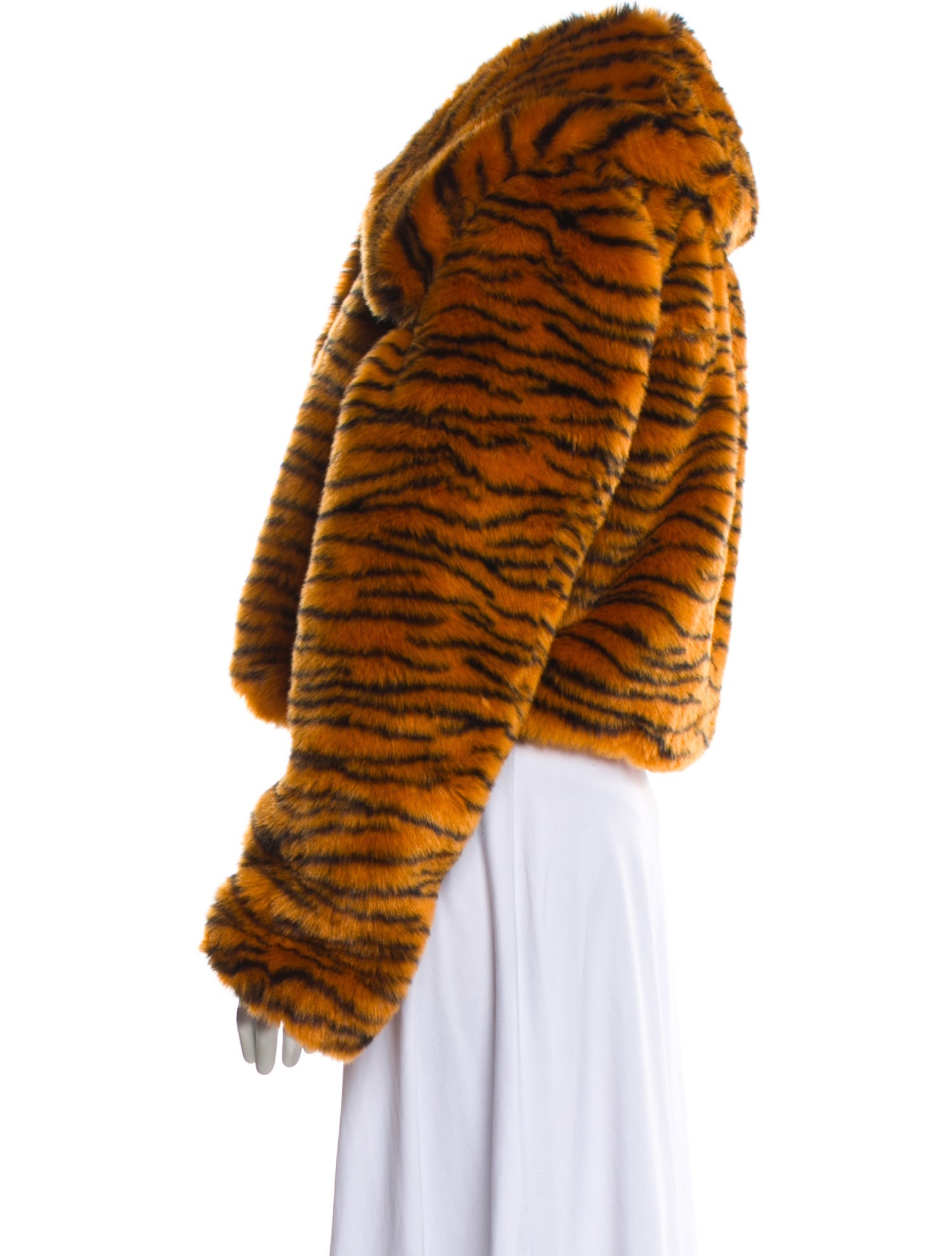 Kim Shui Nylon Animal Print Faux Fur Jacket