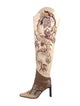 Kim Shui Patent Leather Patterned Boots