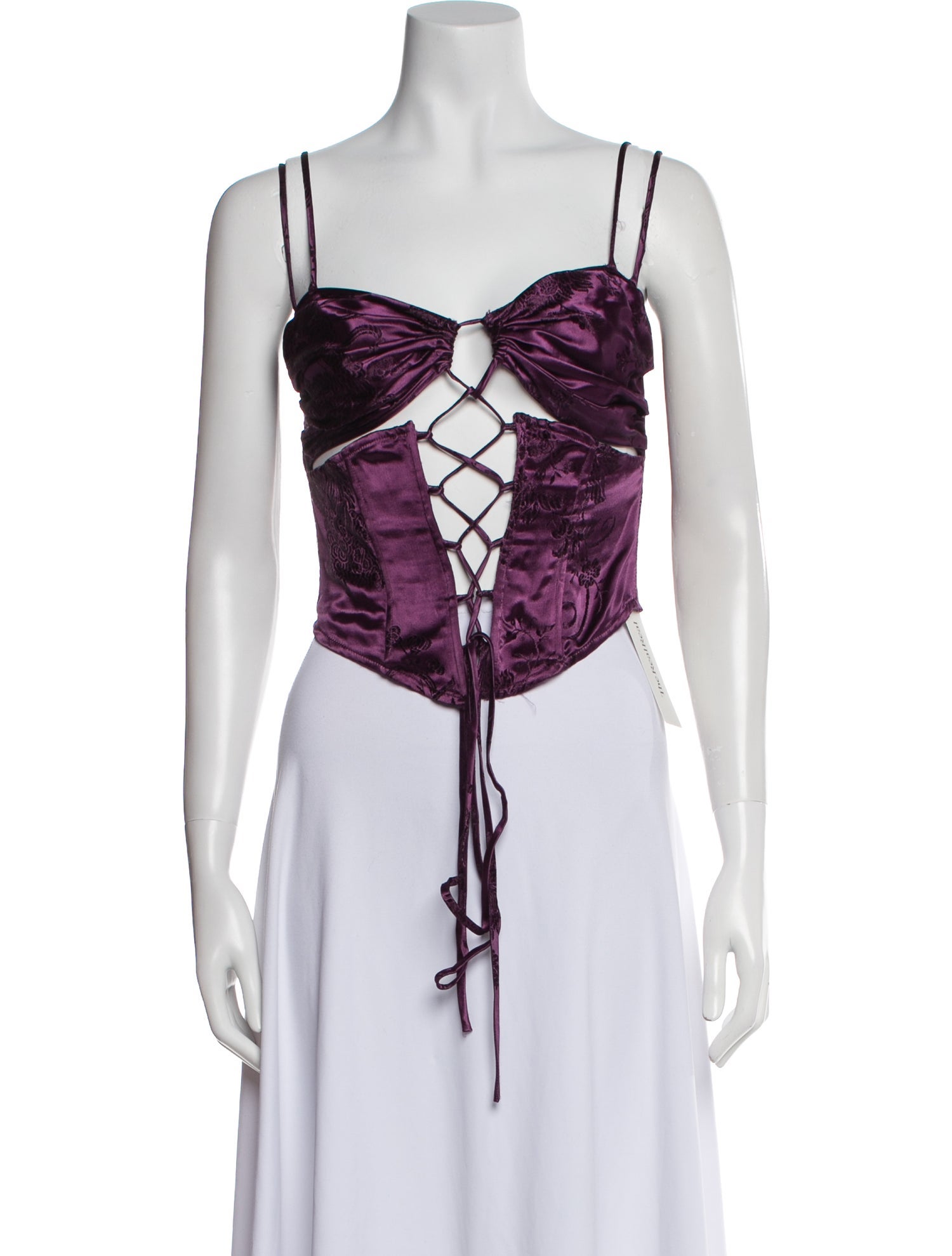 Kim Shui Silk V-Neck Crop Top