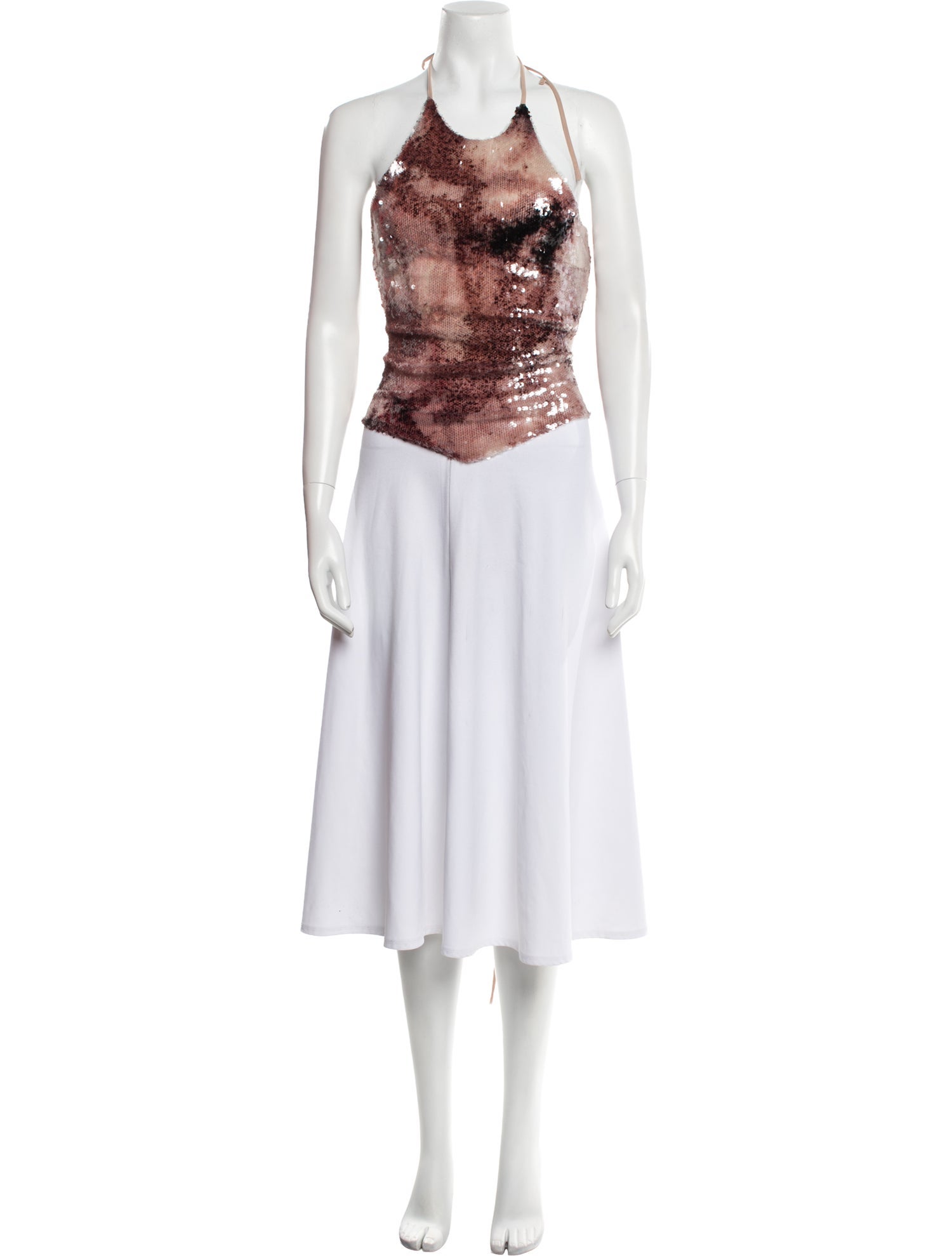 Kim Shui Sequin Printed Crop Top w/ Tags