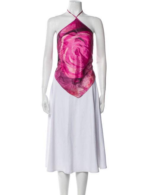 Kim Shui Silk Printed Crop Top