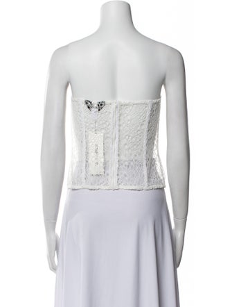 Kim Shui Strapless Crop Top