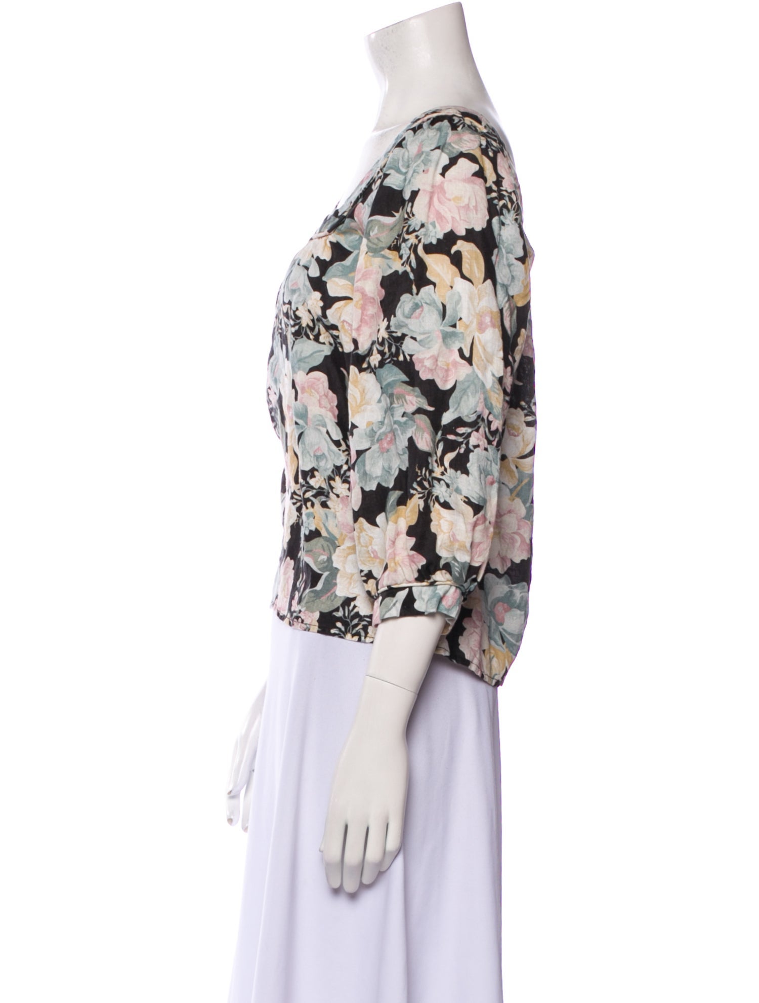 We are Kindred Floral Print Square Neckline Crop Top