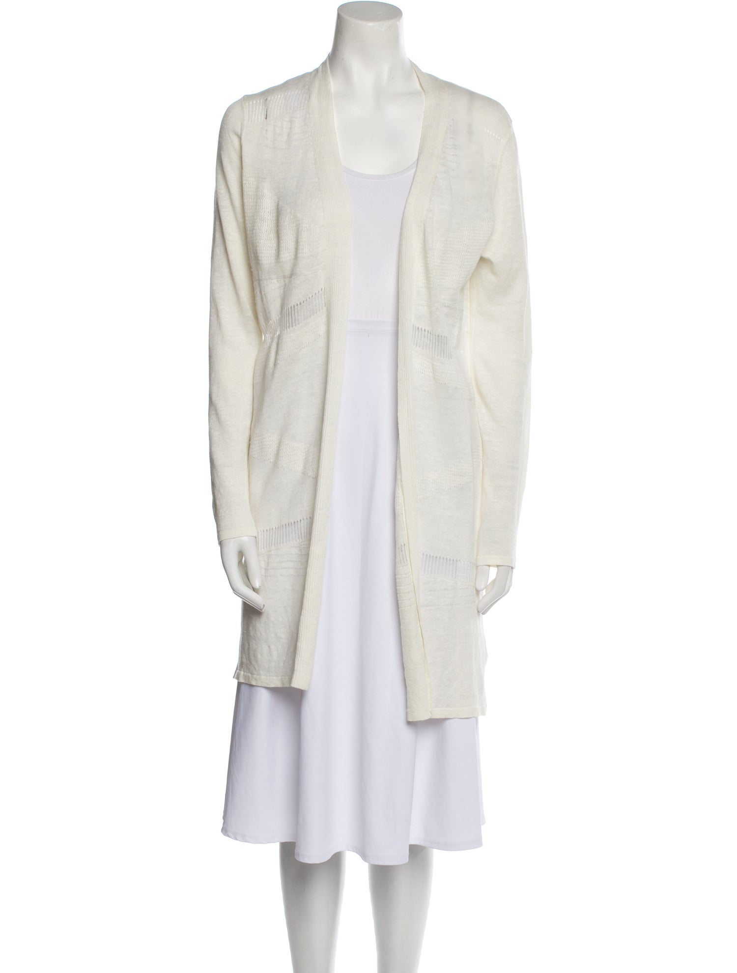 Kinross Cashmere Linen Open Front Sweater