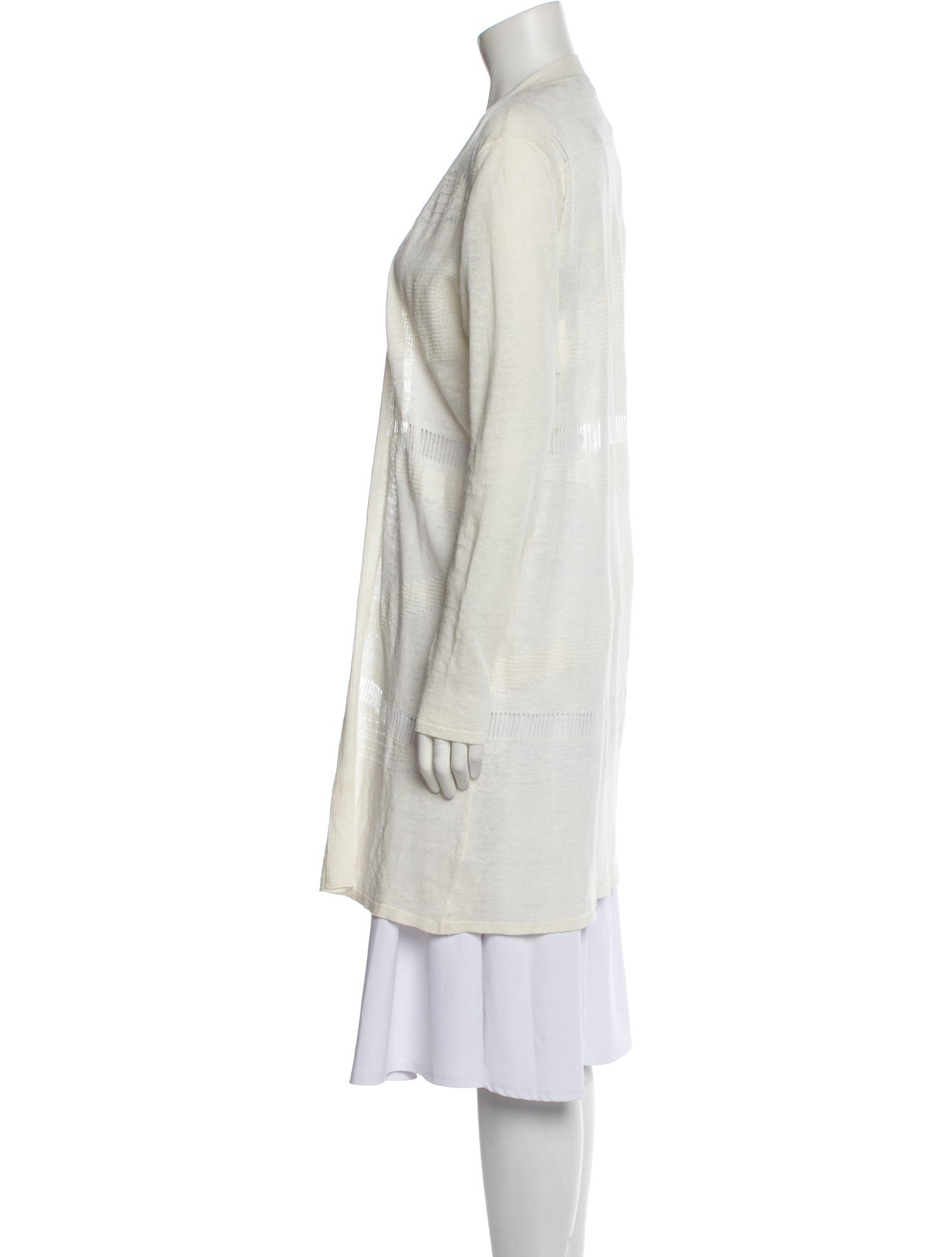Kinross Cashmere Linen Open Front Sweater